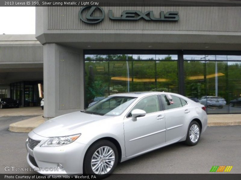 Silver Lining Metallic / Light Gray 2013 Lexus ES 350