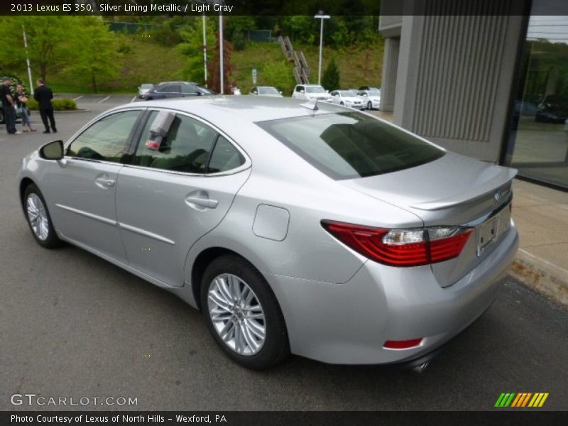 Silver Lining Metallic / Light Gray 2013 Lexus ES 350