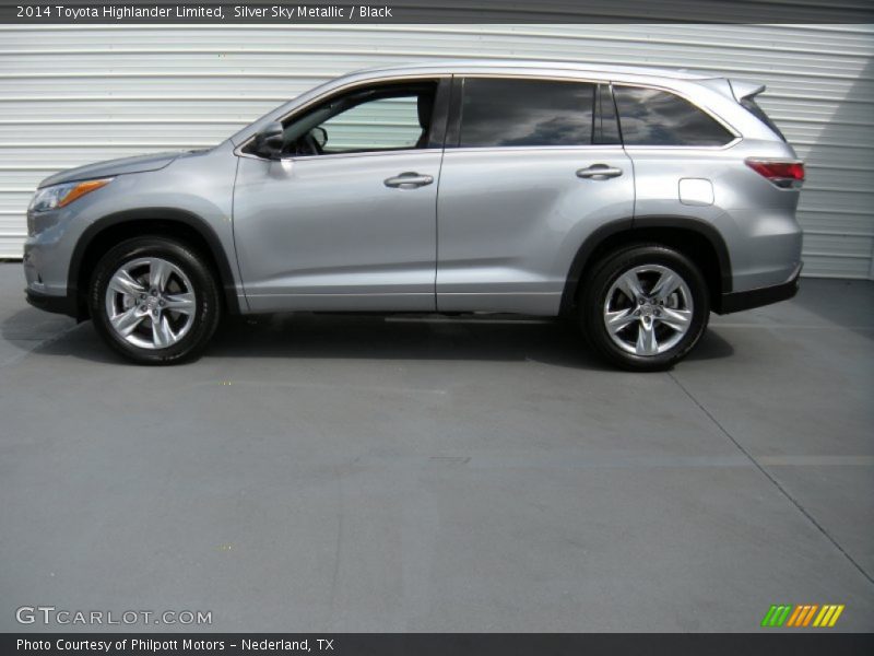 Silver Sky Metallic / Black 2014 Toyota Highlander Limited