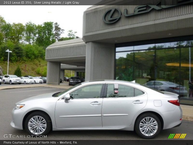 Silver Lining Metallic / Light Gray 2013 Lexus ES 350
