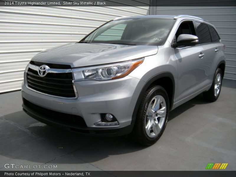 Silver Sky Metallic / Black 2014 Toyota Highlander Limited