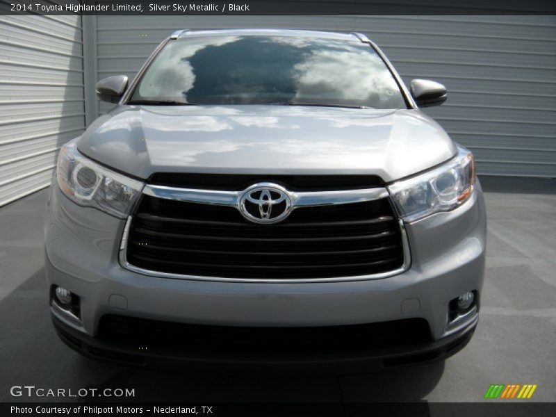 Silver Sky Metallic / Black 2014 Toyota Highlander Limited