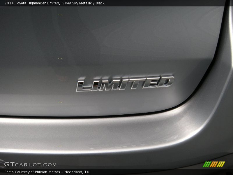 Silver Sky Metallic / Black 2014 Toyota Highlander Limited