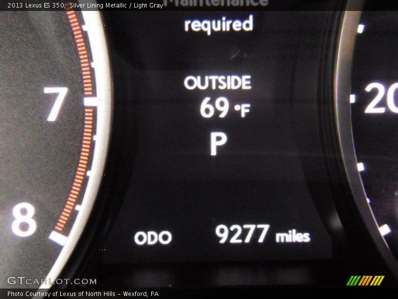 Silver Lining Metallic / Light Gray 2013 Lexus ES 350