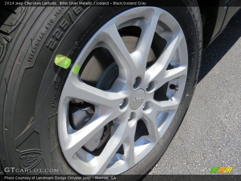 Billet Silver Metallic / Iceland - Black/Iceland Gray 2014 Jeep Cherokee Latitude