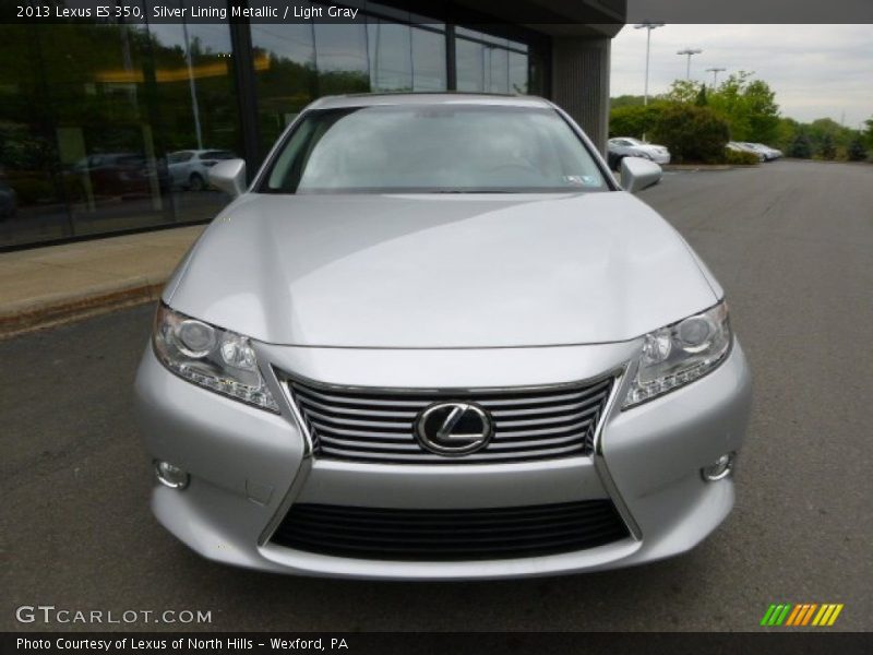 Silver Lining Metallic / Light Gray 2013 Lexus ES 350