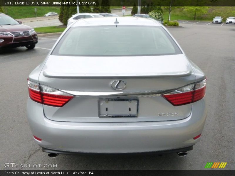 Silver Lining Metallic / Light Gray 2013 Lexus ES 350