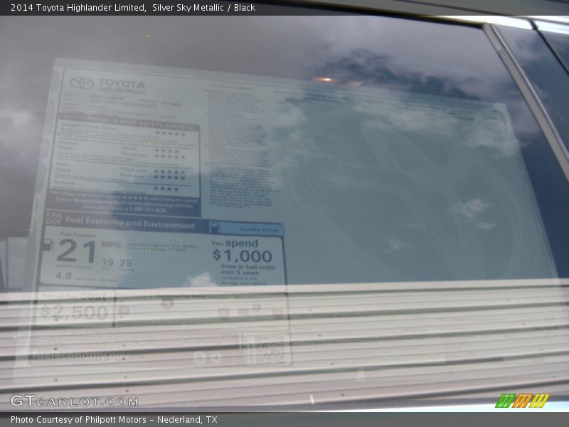 Silver Sky Metallic / Black 2014 Toyota Highlander Limited