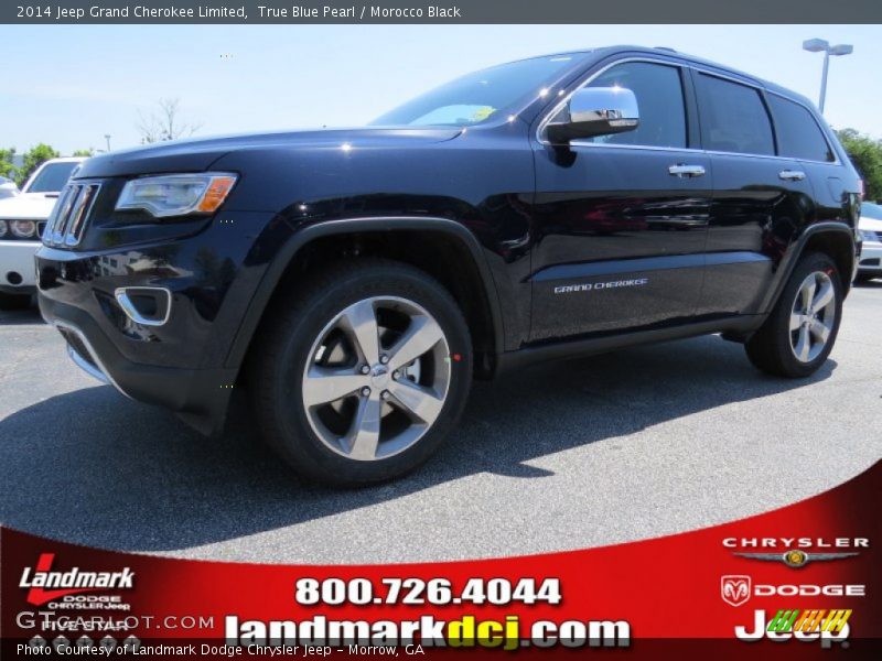 True Blue Pearl / Morocco Black 2014 Jeep Grand Cherokee Limited