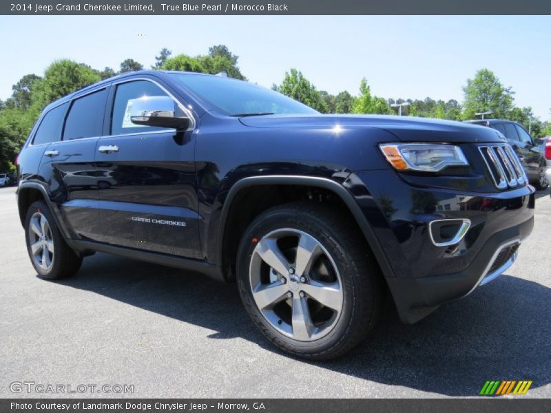 True Blue Pearl / Morocco Black 2014 Jeep Grand Cherokee Limited