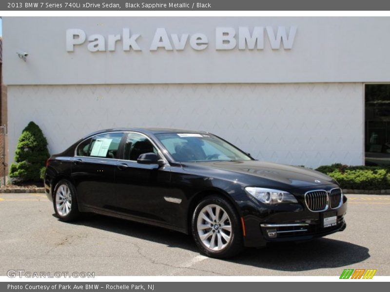 Black Sapphire Metallic / Black 2013 BMW 7 Series 740Li xDrive Sedan