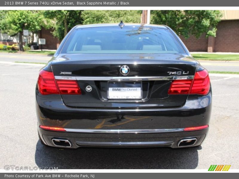 Black Sapphire Metallic / Black 2013 BMW 7 Series 740Li xDrive Sedan