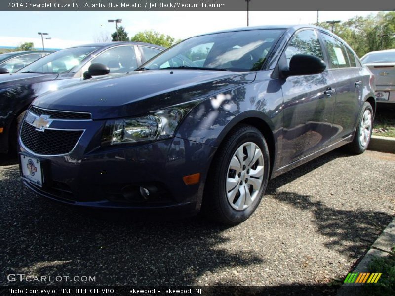 Atlantis Blue Metallic / Jet Black/Medium Titanium 2014 Chevrolet Cruze LS