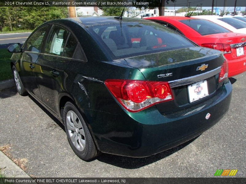 Rainforest Green Metallic / Jet Black/Medium Titanium 2014 Chevrolet Cruze LS