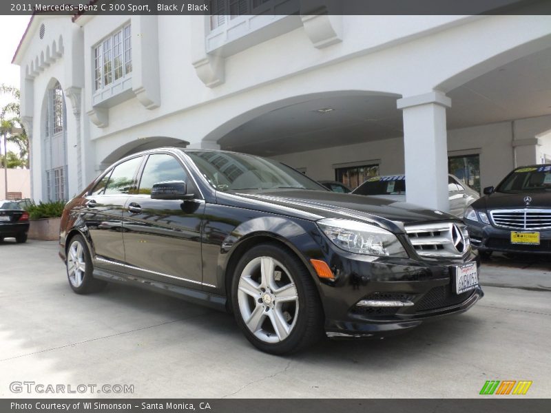 Black / Black 2011 Mercedes-Benz C 300 Sport