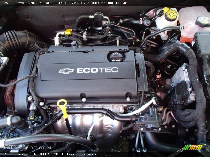 Rainforest Green Metallic / Jet Black/Medium Titanium 2014 Chevrolet Cruze LS