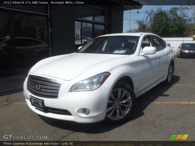 Moonlight White / Stone 2012 Infiniti M 37x AWD Sedan
