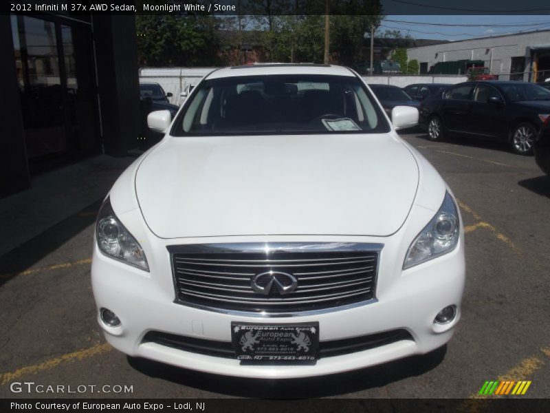 Moonlight White / Stone 2012 Infiniti M 37x AWD Sedan