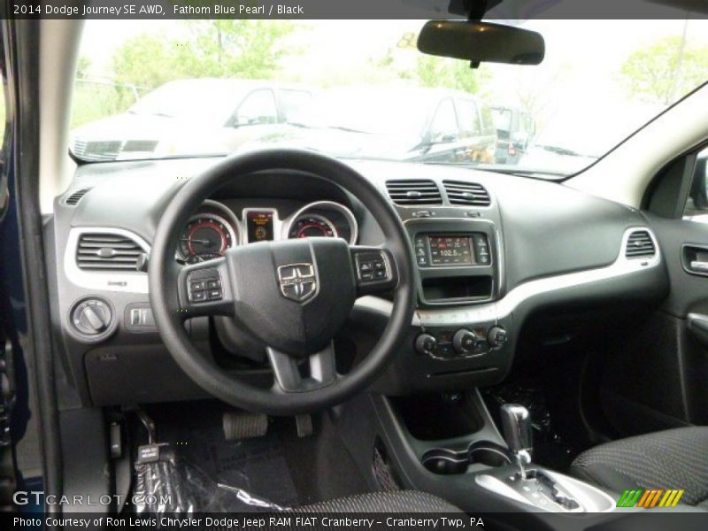 Fathom Blue Pearl / Black 2014 Dodge Journey SE AWD