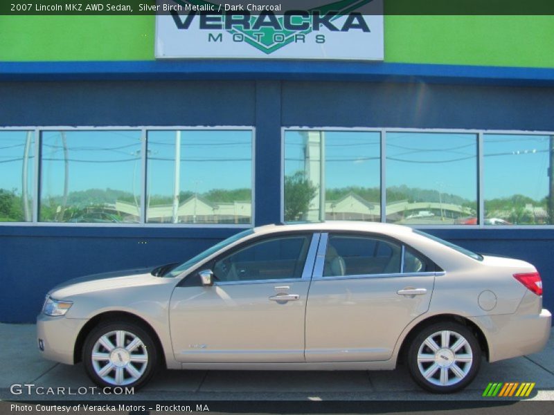 Silver Birch Metallic / Dark Charcoal 2007 Lincoln MKZ AWD Sedan
