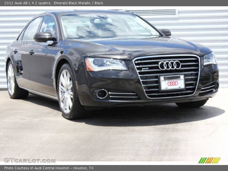 Emerald Black Metallic / Black 2012 Audi A8 L 4.2 quattro
