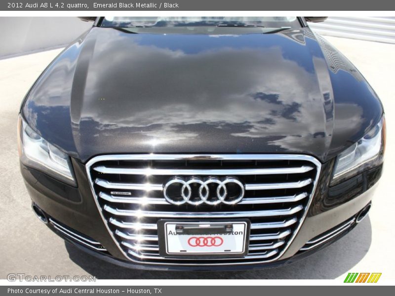 Emerald Black Metallic / Black 2012 Audi A8 L 4.2 quattro