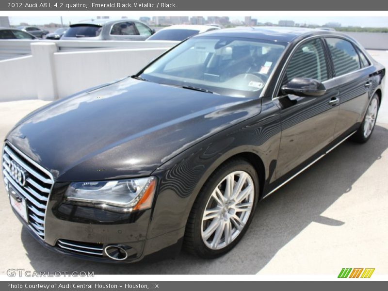 Emerald Black Metallic / Black 2012 Audi A8 L 4.2 quattro