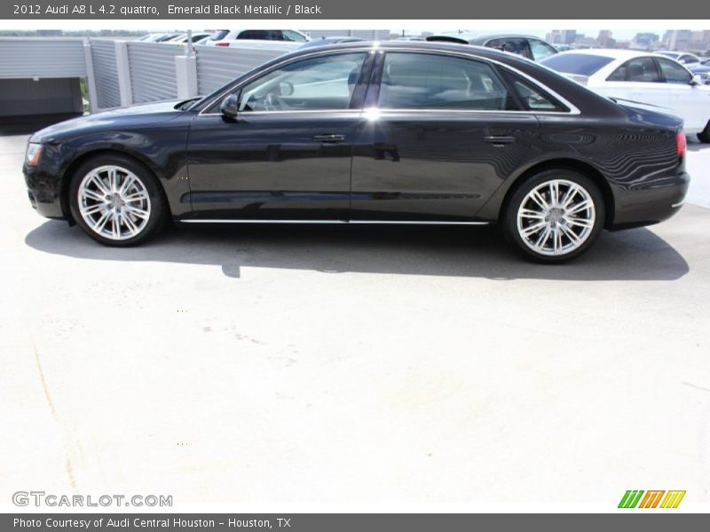 Emerald Black Metallic / Black 2012 Audi A8 L 4.2 quattro