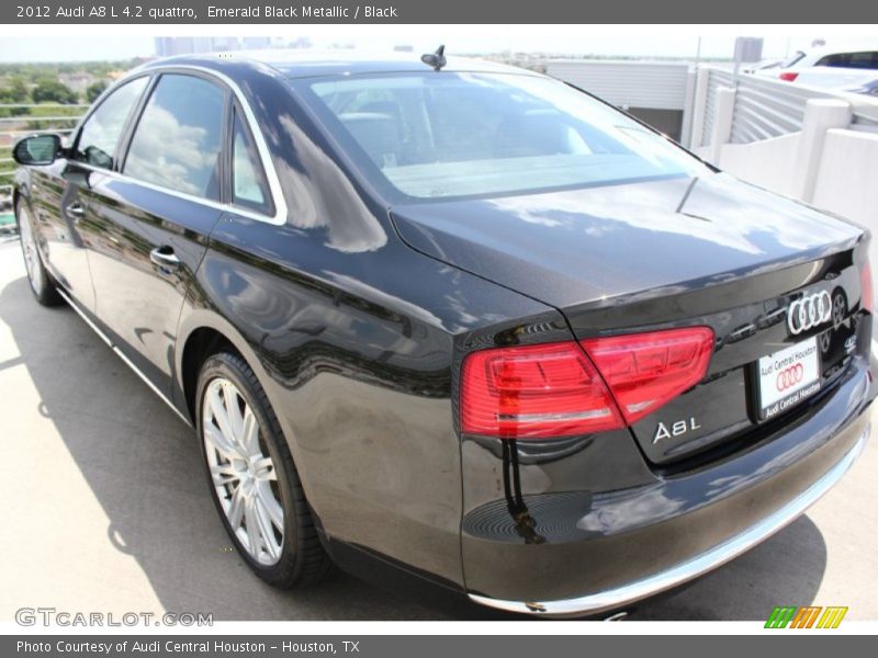 Emerald Black Metallic / Black 2012 Audi A8 L 4.2 quattro