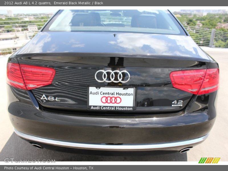 Emerald Black Metallic / Black 2012 Audi A8 L 4.2 quattro