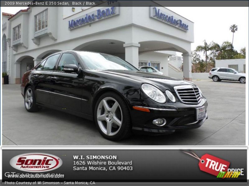 Black / Black 2009 Mercedes-Benz E 350 Sedan