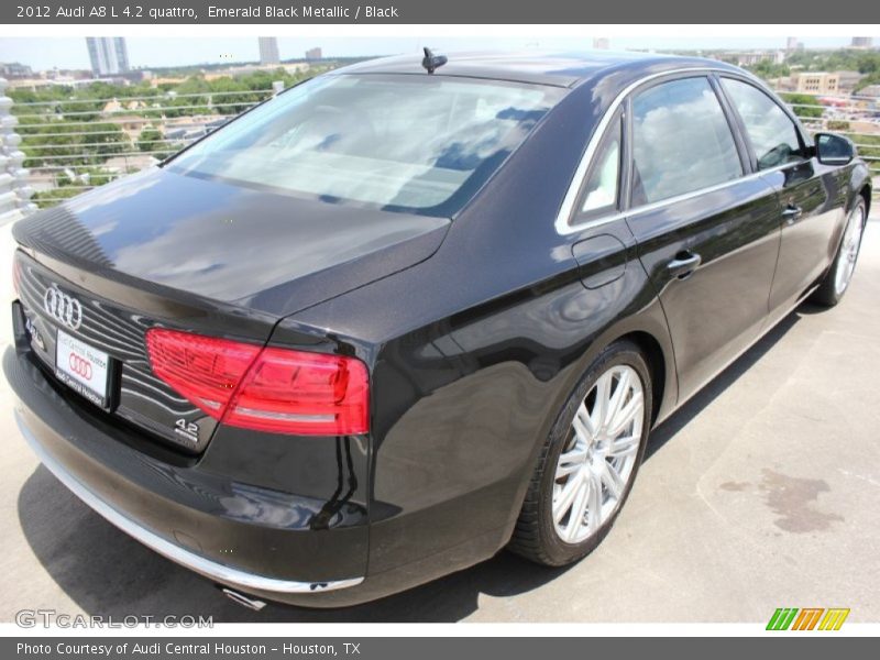 Emerald Black Metallic / Black 2012 Audi A8 L 4.2 quattro