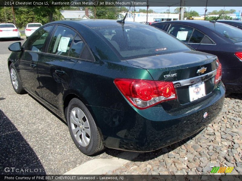 Rainforest Green Metallic / Jet Black/Medium Titanium 2014 Chevrolet Cruze LS
