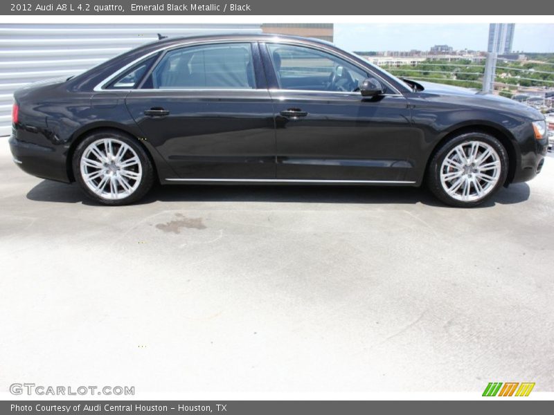 Emerald Black Metallic / Black 2012 Audi A8 L 4.2 quattro