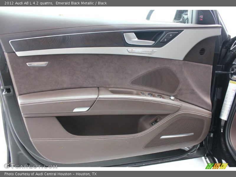 Emerald Black Metallic / Black 2012 Audi A8 L 4.2 quattro