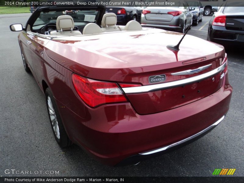 Deep Cherry Red Crystal Pearl / Black/Light Frost Beige 2014 Chrysler 200 Limited Convertible