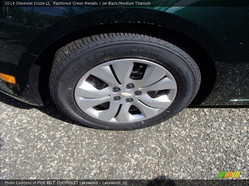 Rainforest Green Metallic / Jet Black/Medium Titanium 2014 Chevrolet Cruze LS