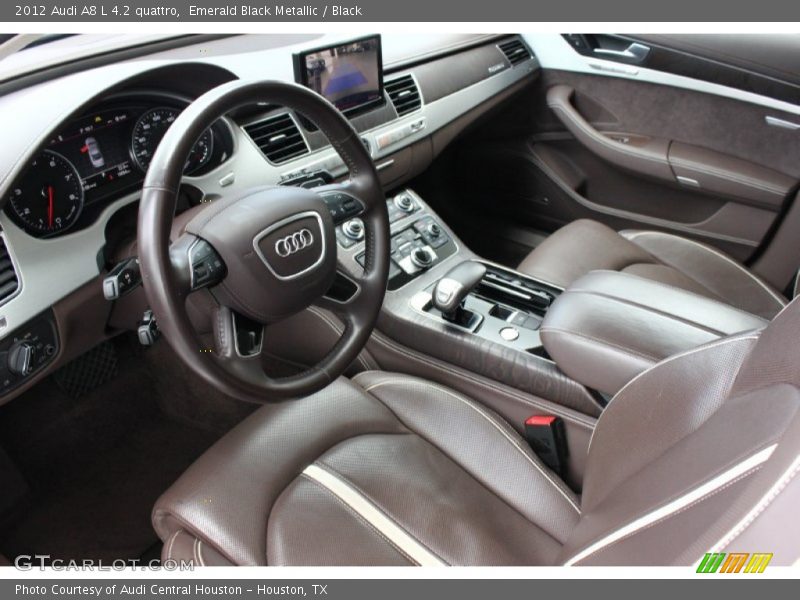 Emerald Black Metallic / Black 2012 Audi A8 L 4.2 quattro