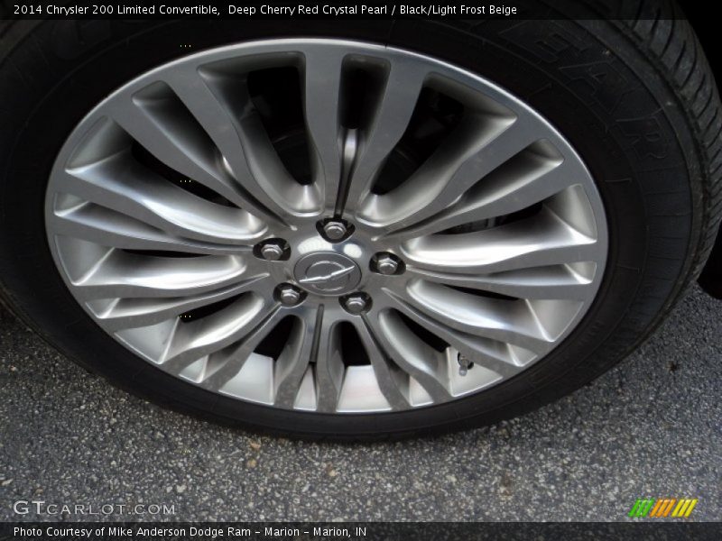 Deep Cherry Red Crystal Pearl / Black/Light Frost Beige 2014 Chrysler 200 Limited Convertible
