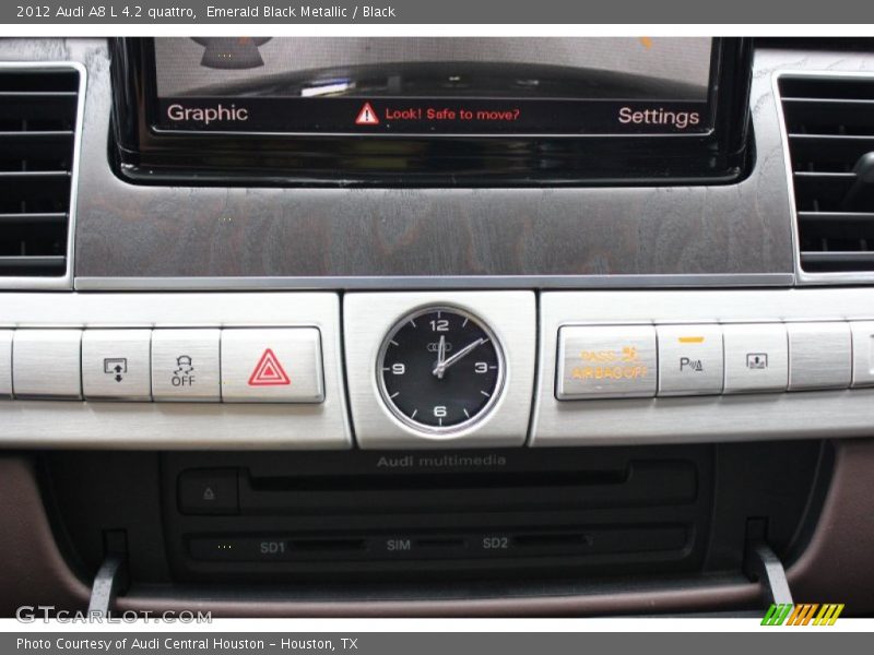 Emerald Black Metallic / Black 2012 Audi A8 L 4.2 quattro