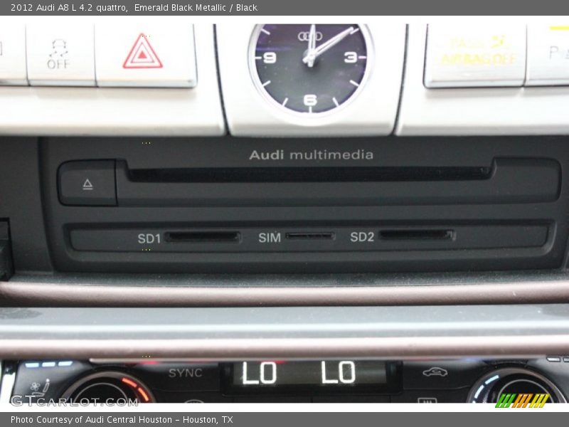 Emerald Black Metallic / Black 2012 Audi A8 L 4.2 quattro