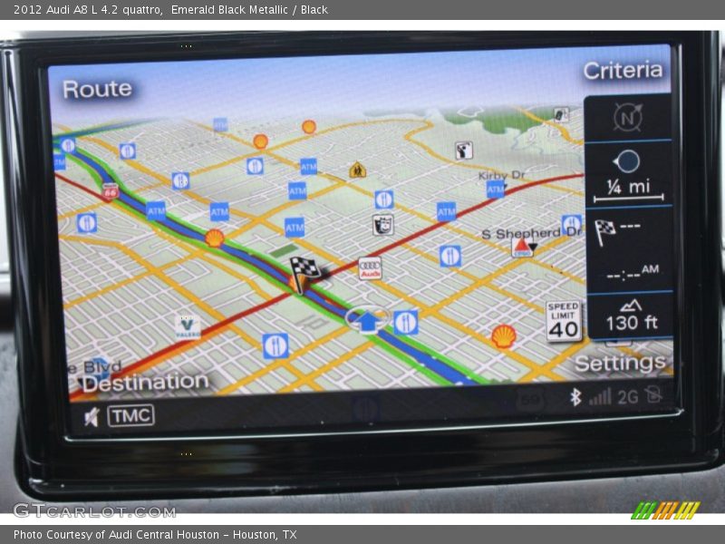 Emerald Black Metallic / Black 2012 Audi A8 L 4.2 quattro