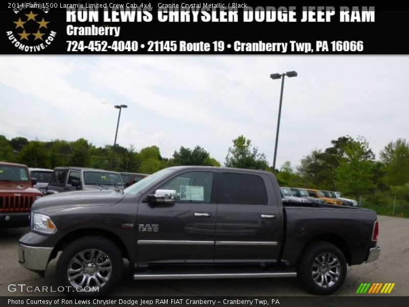 Granite Crystal Metallic / Black 2014 Ram 1500 Laramie Limited Crew Cab 4x4