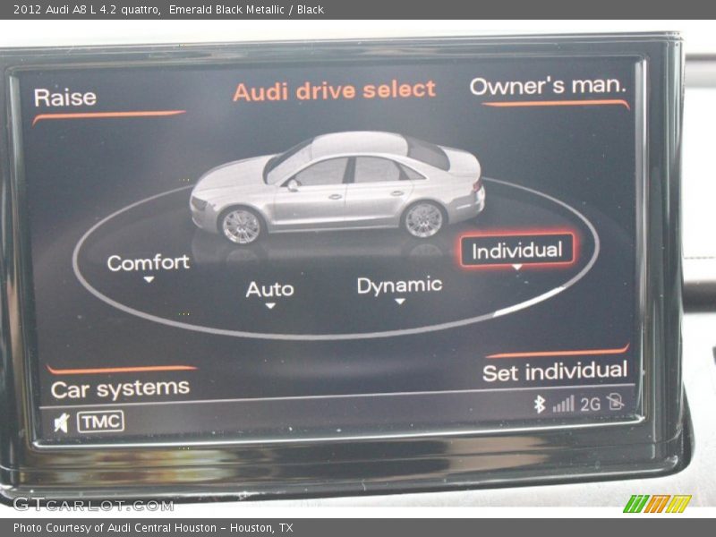 Emerald Black Metallic / Black 2012 Audi A8 L 4.2 quattro