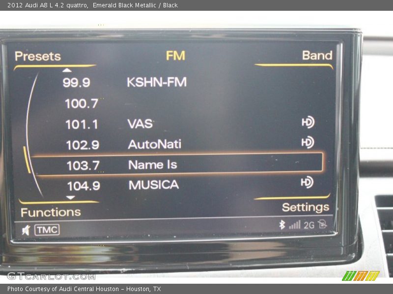 Emerald Black Metallic / Black 2012 Audi A8 L 4.2 quattro