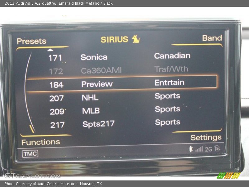 Emerald Black Metallic / Black 2012 Audi A8 L 4.2 quattro