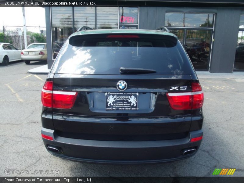 Black Sapphire Metallic / Black 2008 BMW X5 4.8i