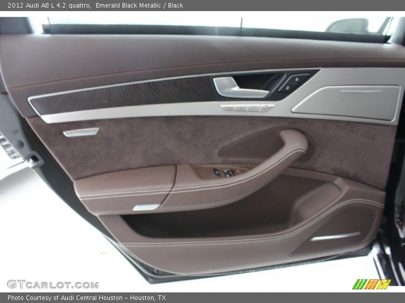 Emerald Black Metallic / Black 2012 Audi A8 L 4.2 quattro