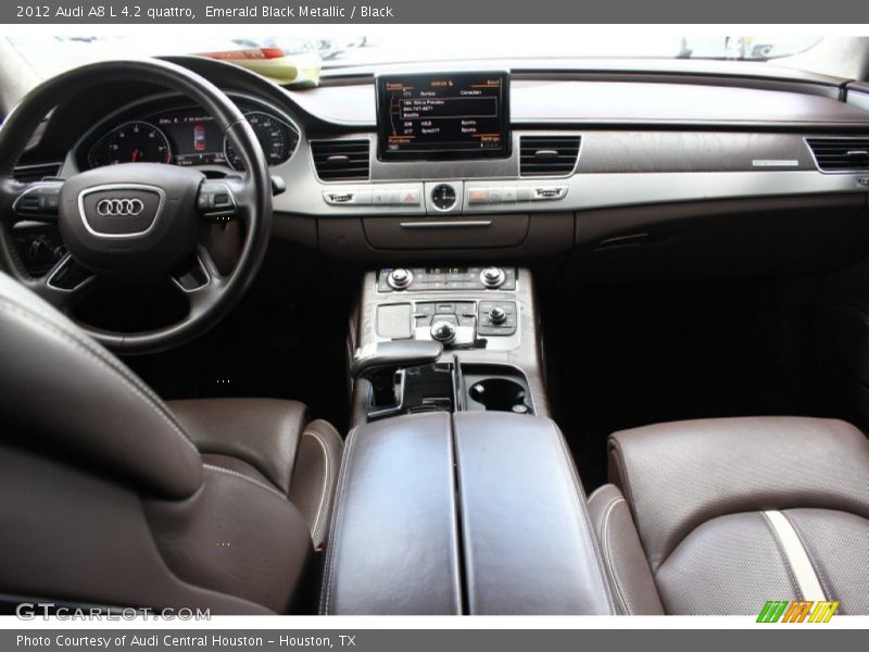 Emerald Black Metallic / Black 2012 Audi A8 L 4.2 quattro