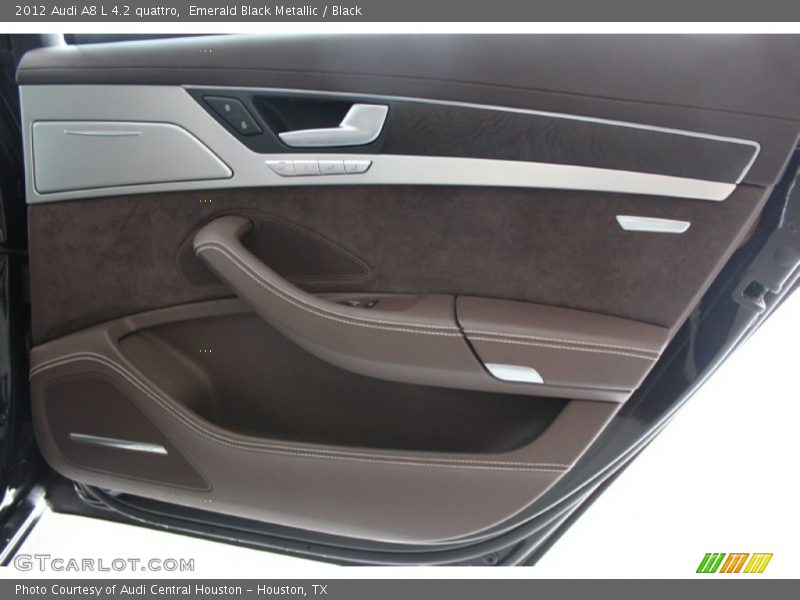 Emerald Black Metallic / Black 2012 Audi A8 L 4.2 quattro